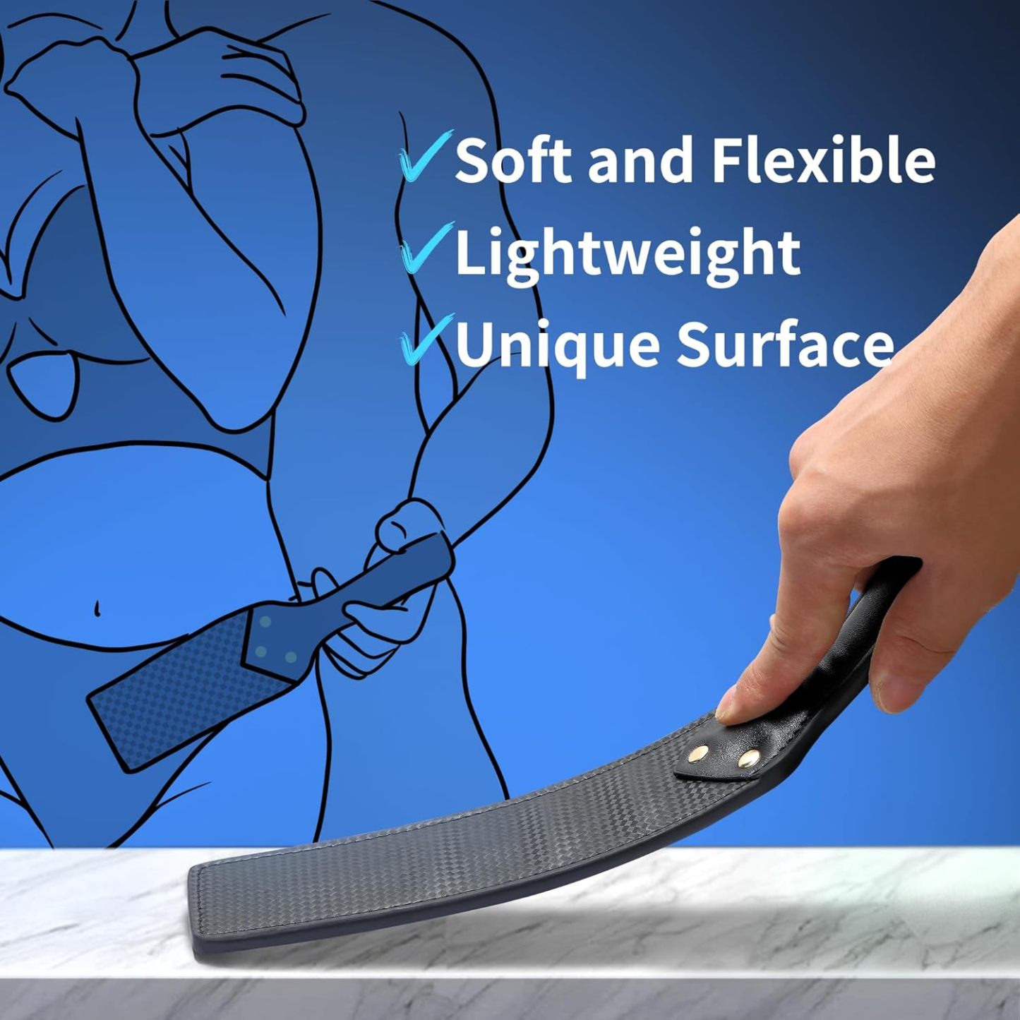 BDSM Spanking Paddle Slapper Teaser Faux Leather Adult Sex Dominant Slave SM Spankers for Couple Role Play Adult Sex Toy