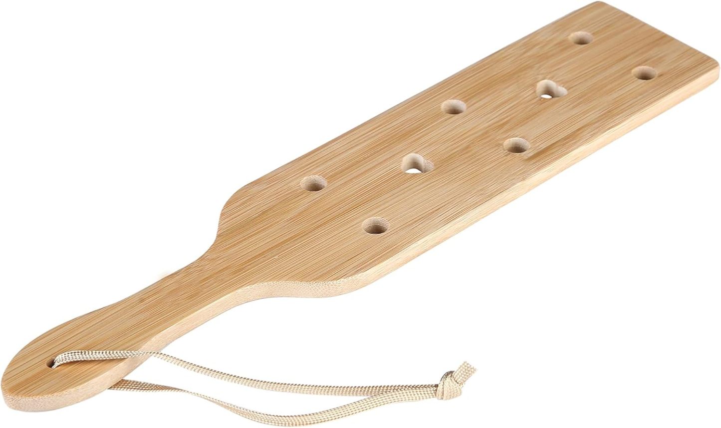 Bamboo Wood Paddle Lightweight Wooden Paddle with Airflow Holes