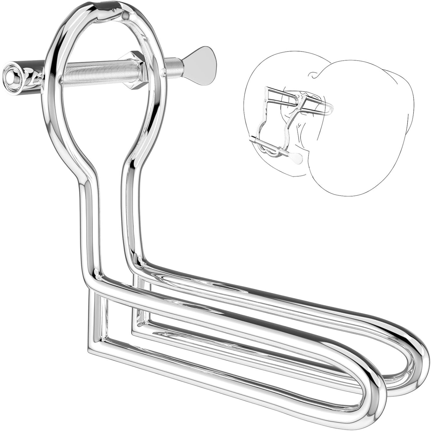 Adjustable Butt Plug - Analexpander Expander - Personal Wand Massager - Stainless Steel Material Plug - BDSM SM Adult Sex Toys for Men and Women