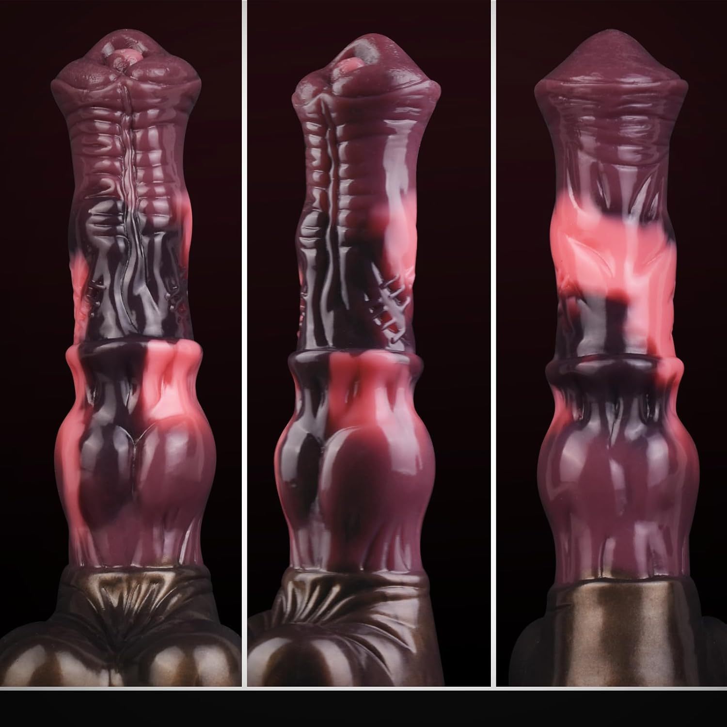 Dildo Huge Knotted Silicone Fake Pink Black Waterproof Women Monster with Strong Suction Cup Animal Sex Toy for Adult Couple Plug G Spot Pleasure
