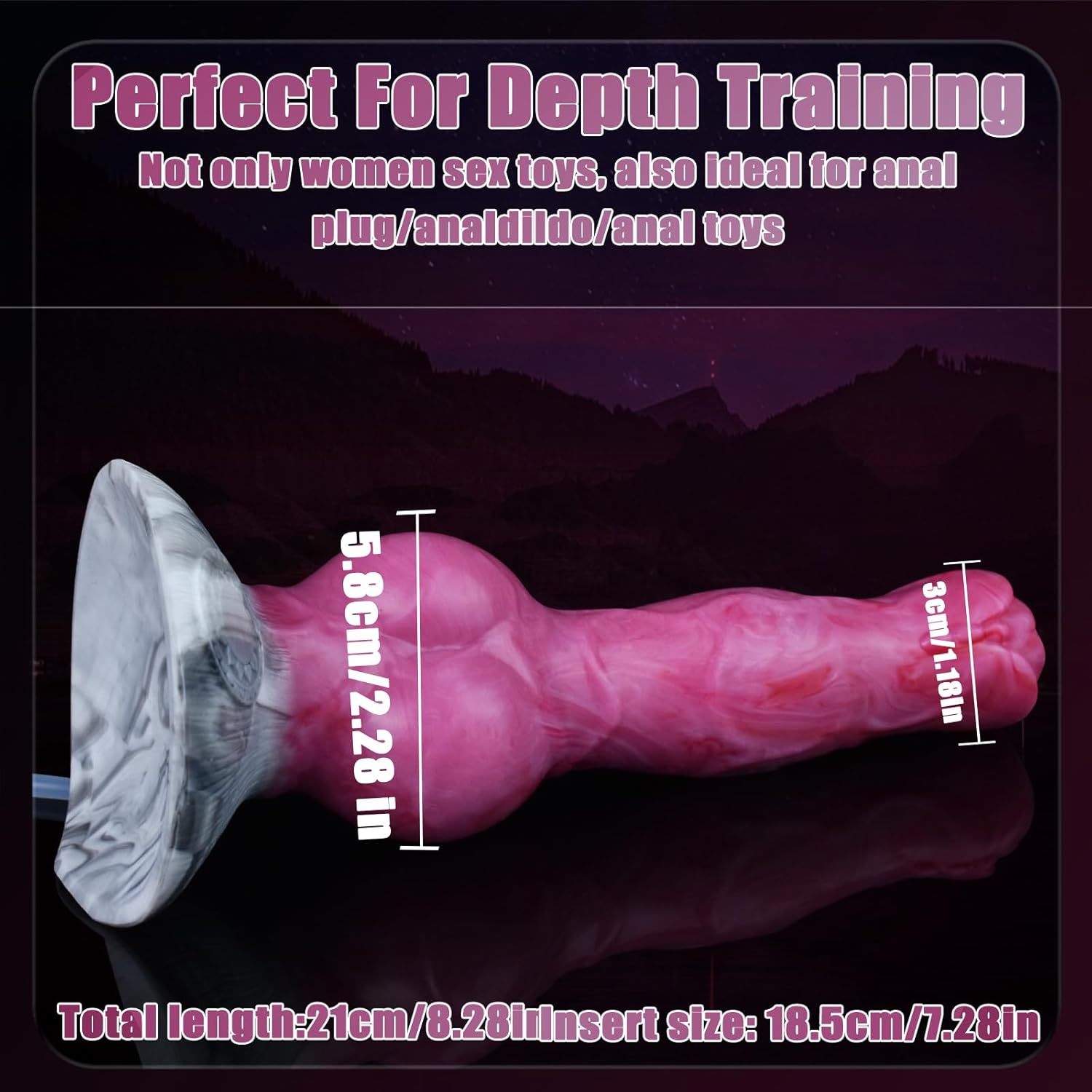 Simulation Wolf Ejaculation Pink Dildo with Strong Hands-free Suction Cup Simulation Animal Dildo Adult Sex Toy Plug Suitable for Beginners Men Women Couples