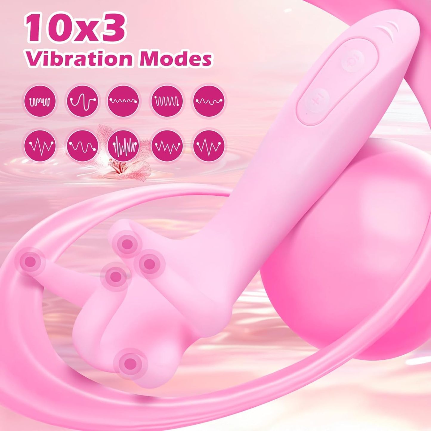 BDSM Fingering Vibrator Sex Toys Sexual Wellness Products - Biomimetic Design Thrusting Vibrator for Women, 30 Vibration Modes Multipoint Stimulation Vibrators for Woman for Clitoris & G Spot & Nipple Stimulation to Ultra Climax, Silicone & Quiet & Portab