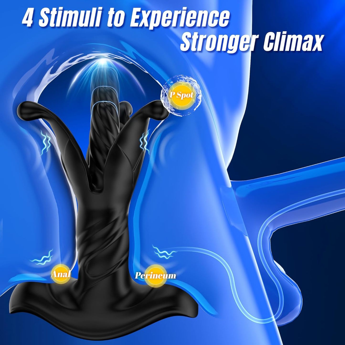 Prostate Massager Anal Toy with 9 Tension Shocks