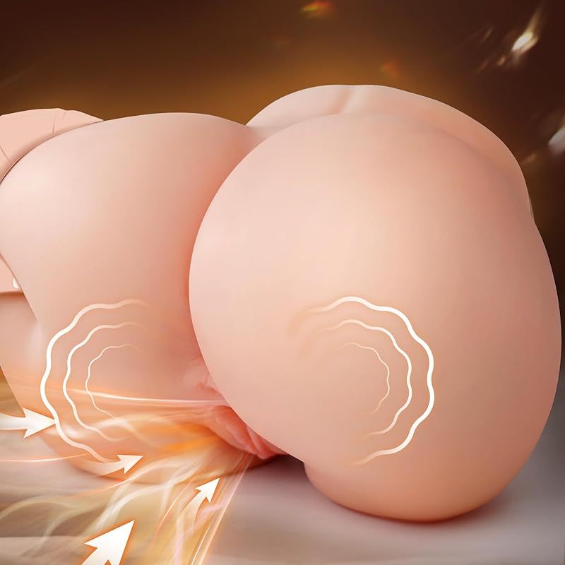 Vibrating Sex Doll Male Sex Toy for Men, BIG SHOCKED Automatic Male Masturbator Mens Sex Dolls Electric Pocket Pussy Fleshy Stroker Sex Toys & 12 Vibration Adult Toys 3D Lifelike Soft Butt Vagina Anal