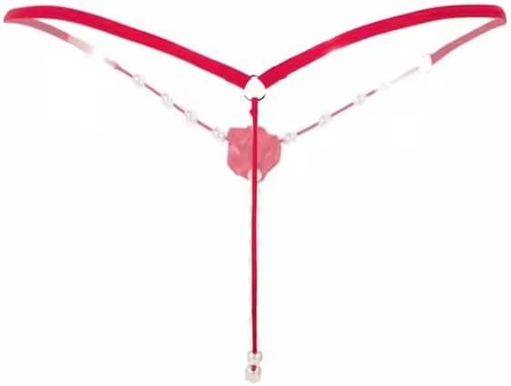 T-Back G-String Embroidered Rose Beaded Thong