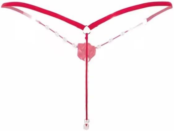T-Back G-String Embroidered Rose Beaded Thong