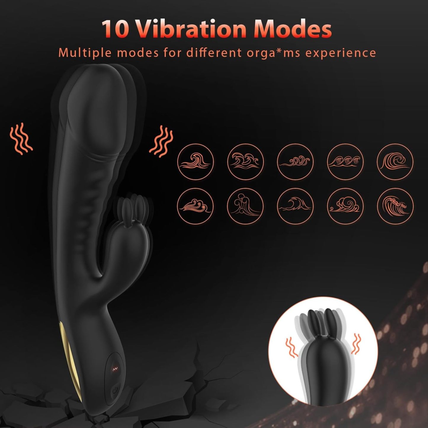 Rabbit Vibrators Adult Toy for Women - Vibrater Sexual Pleasure Tools for Women Couple Sex Toys for Female Vibrator Dildo Adult Sex Toys Nipple Anal Stimulator with 10 Vibrations Sex Swing