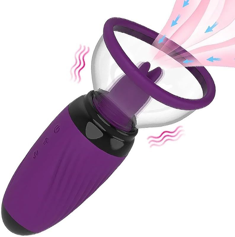 Taylor Clit Clitoral Sucking Vibrator Stimulator Sex Toy 7 Licking Modes Nipples Clitoria Sucking Vibrator Quick Orgasm, Tongue Vibrators Adult Toy Women Couples Powerful Nipple Suck & Lick Purple
