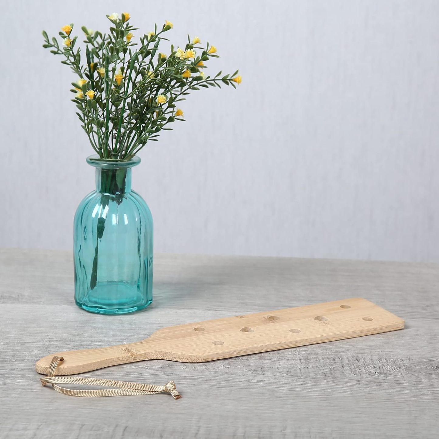 Bamboo Wood Paddle Lightweight Wooden Paddle with Airflow Holes