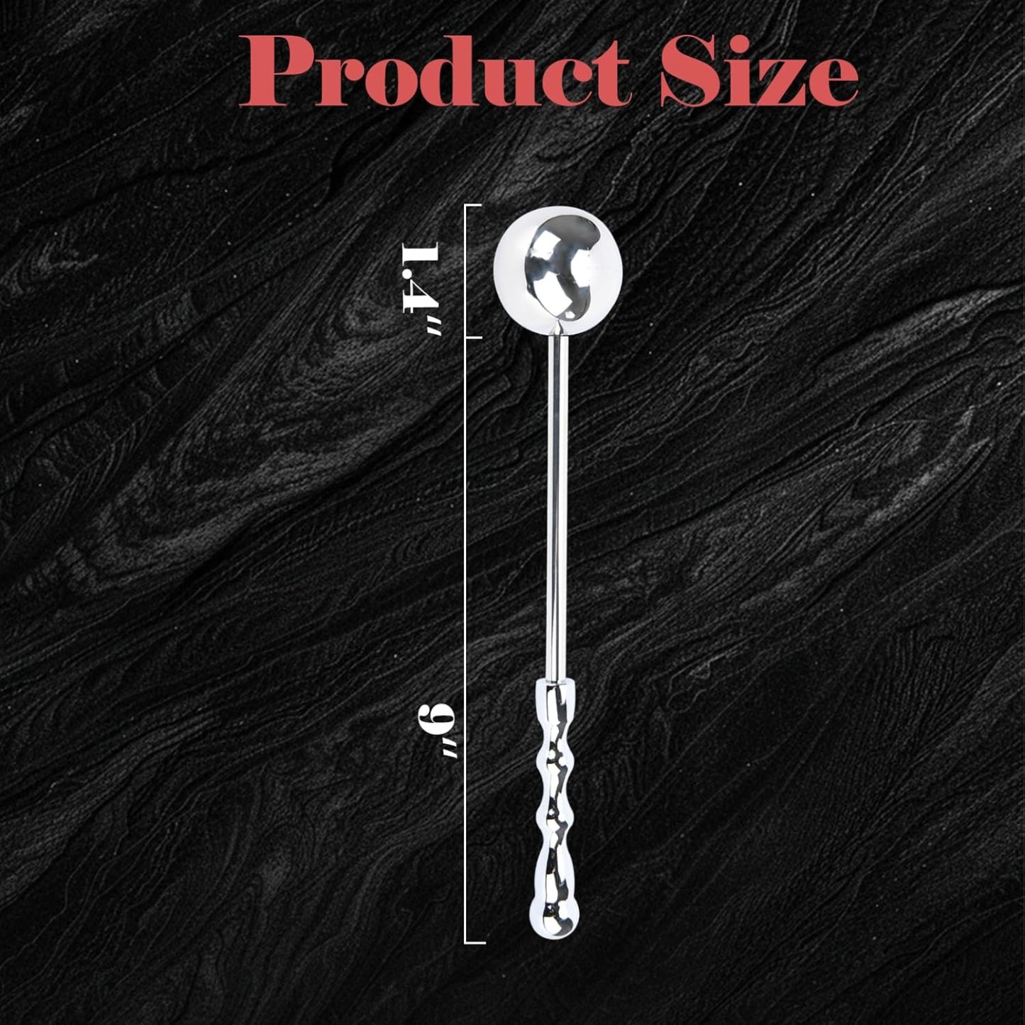 Long Fetish Straight Metal Anal Ball Prostate Massage Wand Anal Plug S