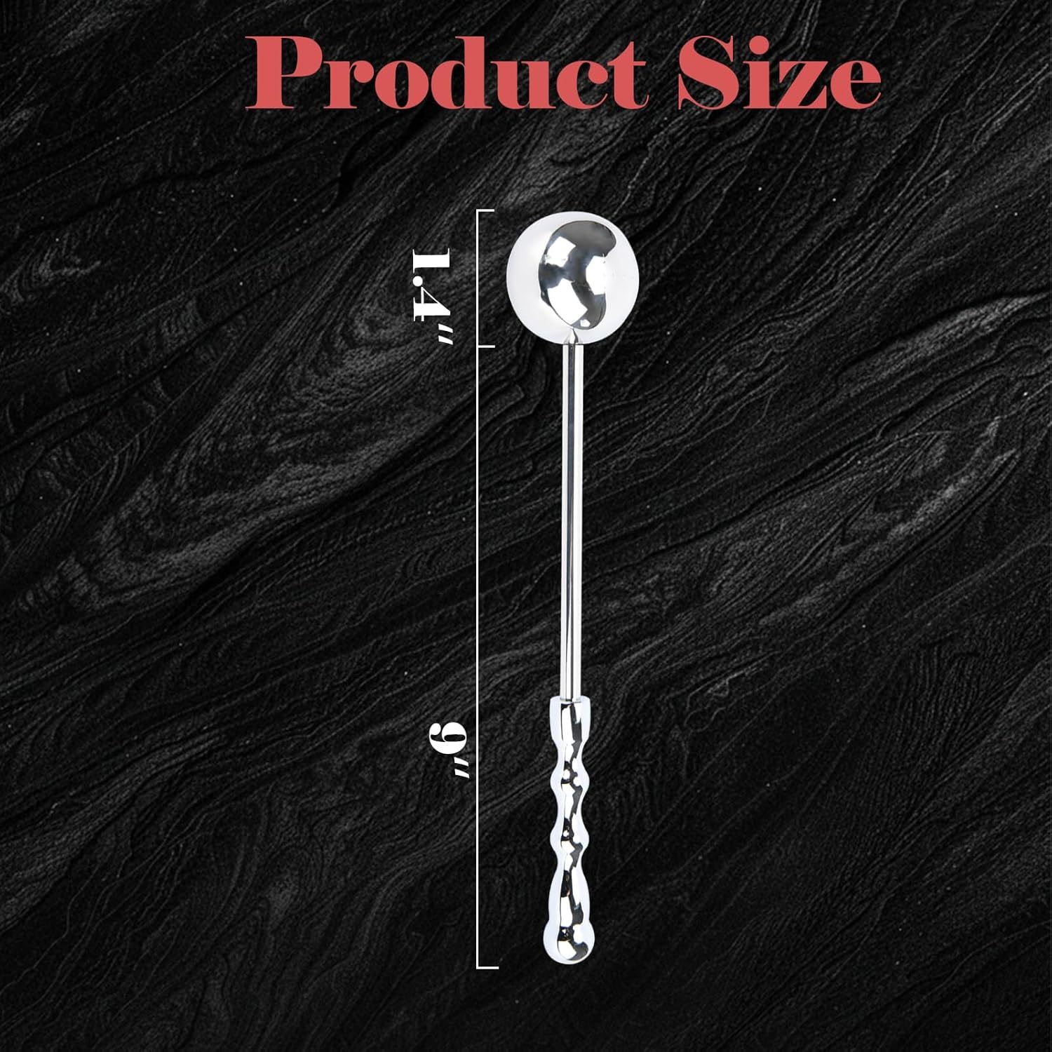 Long Fetish Straight Metal Anal Ball Prostate Massage Wand Anal Plug S