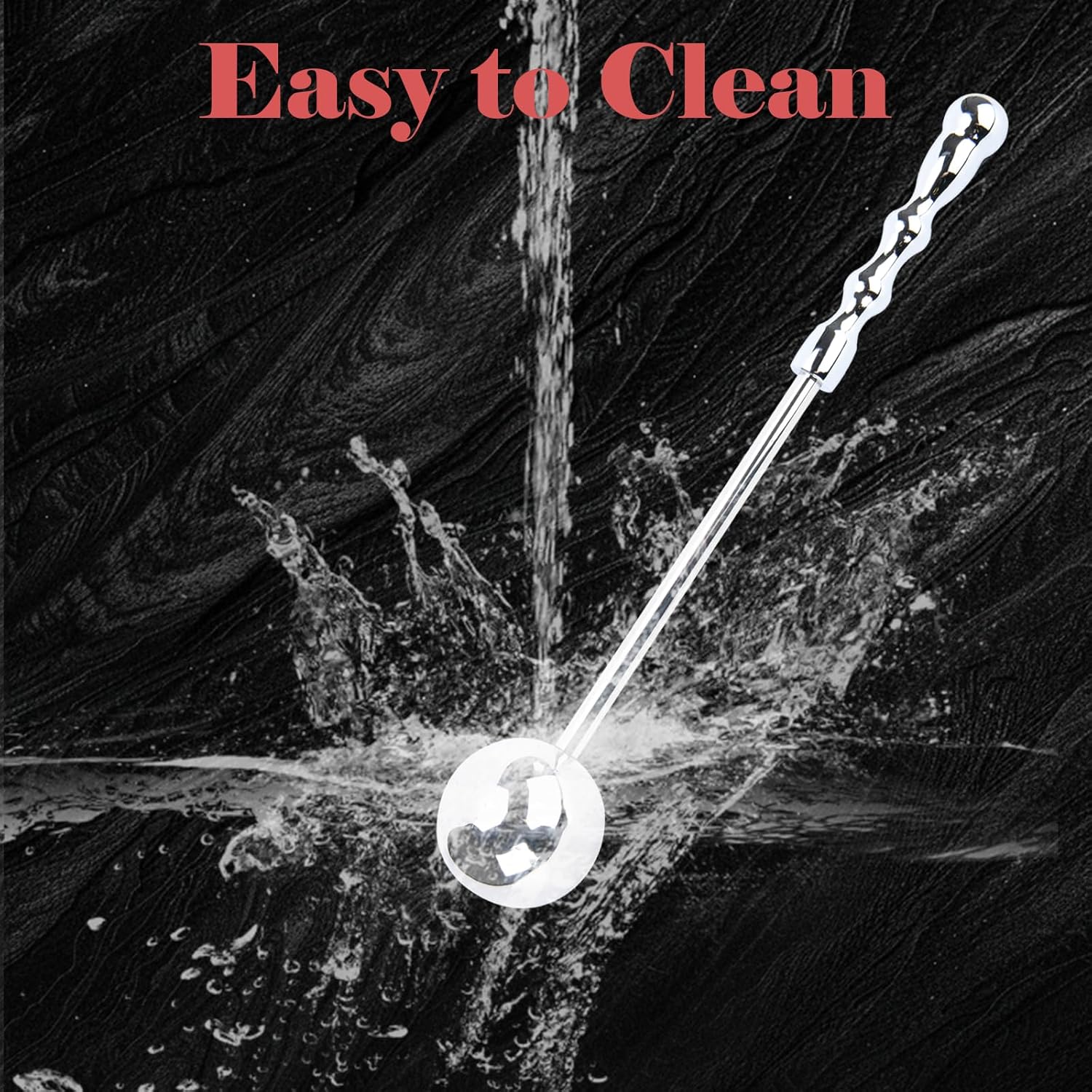 Long Fetish Straight Metal Anal Ball Prostate Massage Wand Anal Plug Stainless Steel Handhled Dildo Anal Sex Toys for Men & Women Masturbation Anal Probe Pleasure Stick