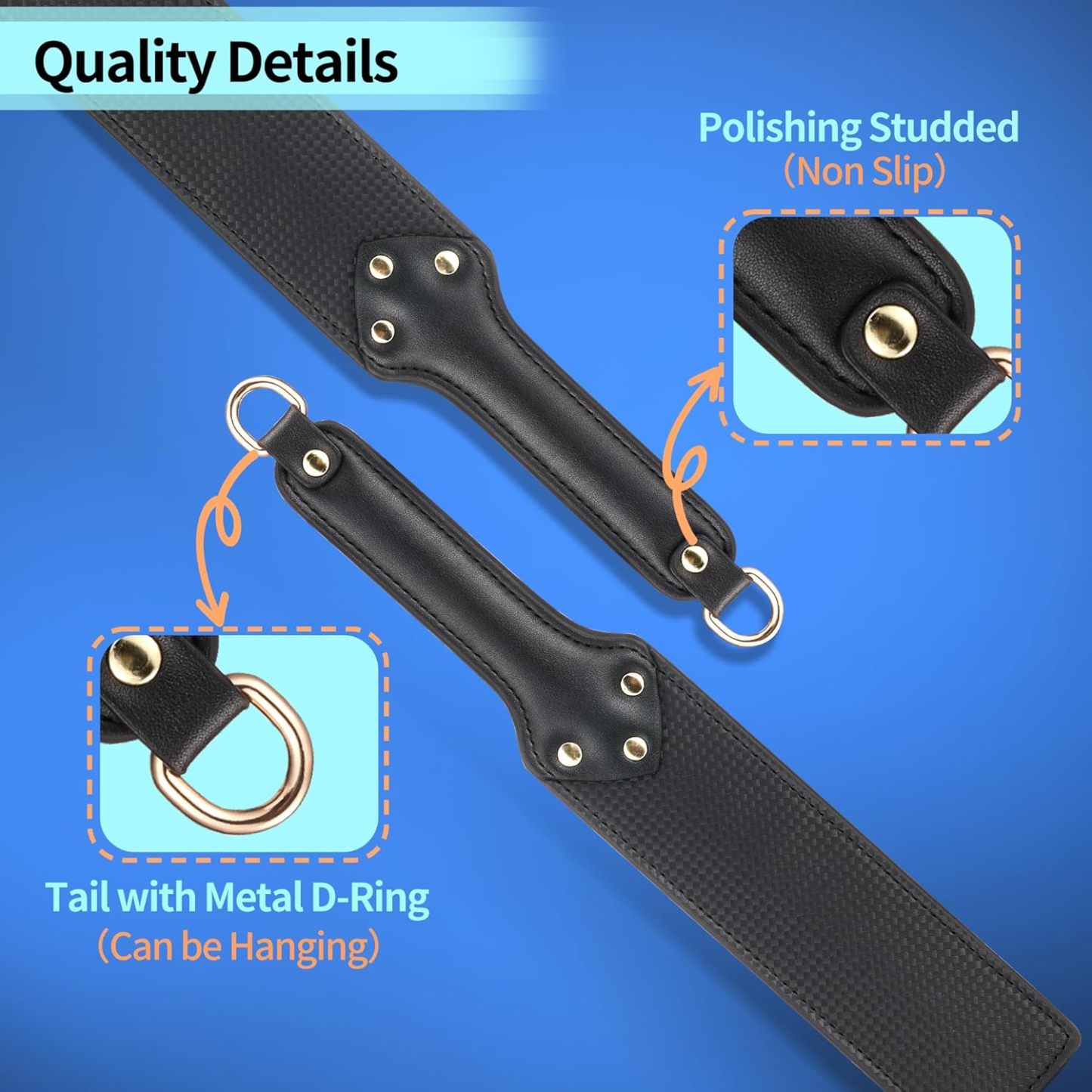 BDSM Spanking Paddle Slapper Teaser Faux Leather Adult Sex Dominant Slave SM Spankers for Couple Role Play Adult Sex Toy