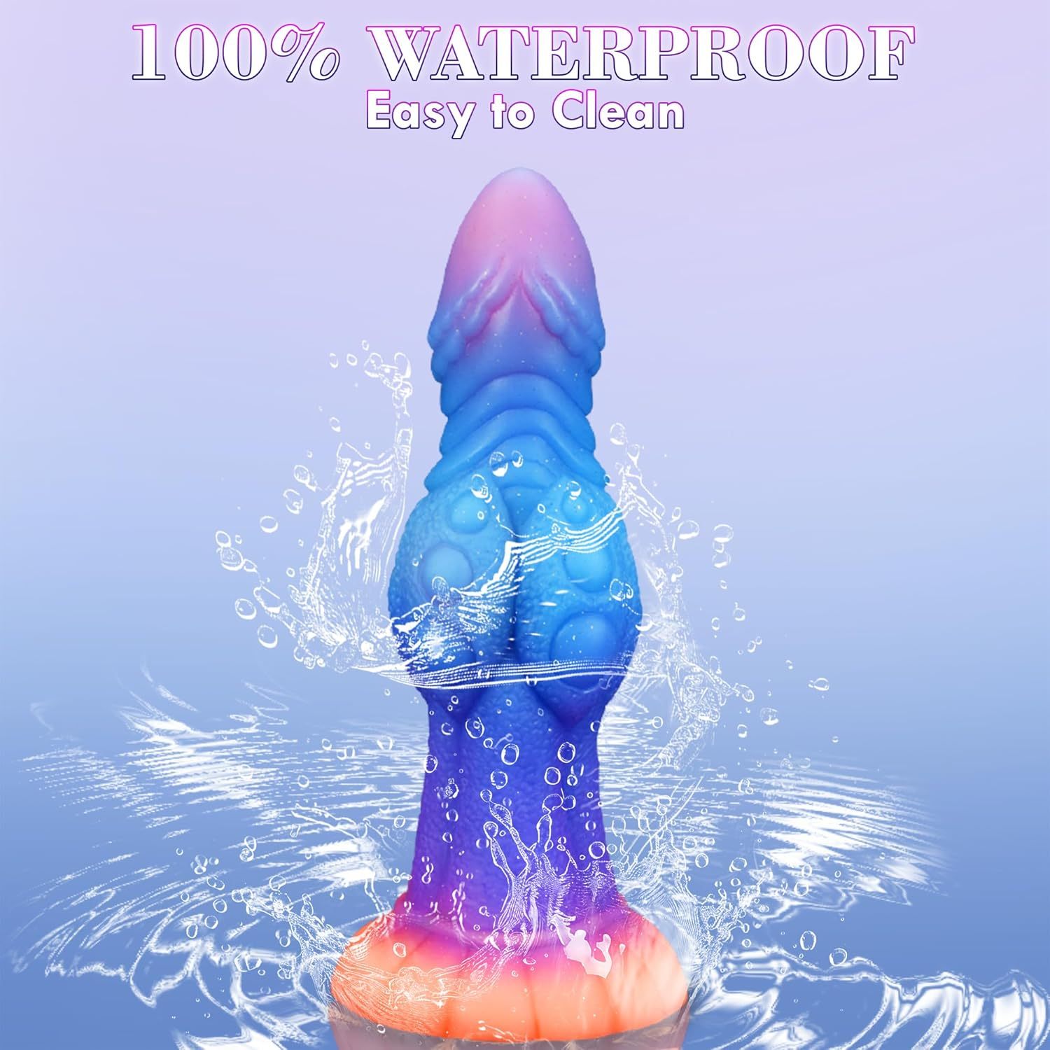 Knot Dildo, 8.4 Inch Huge Alien Monster Dildo, Glow in the Dark Sex Toy with Strong Suction Cup for Hands Free Play, Big Dragon Fantasy Toy Glows in the Dark, Thick Silicone Adult Plug for Women Men