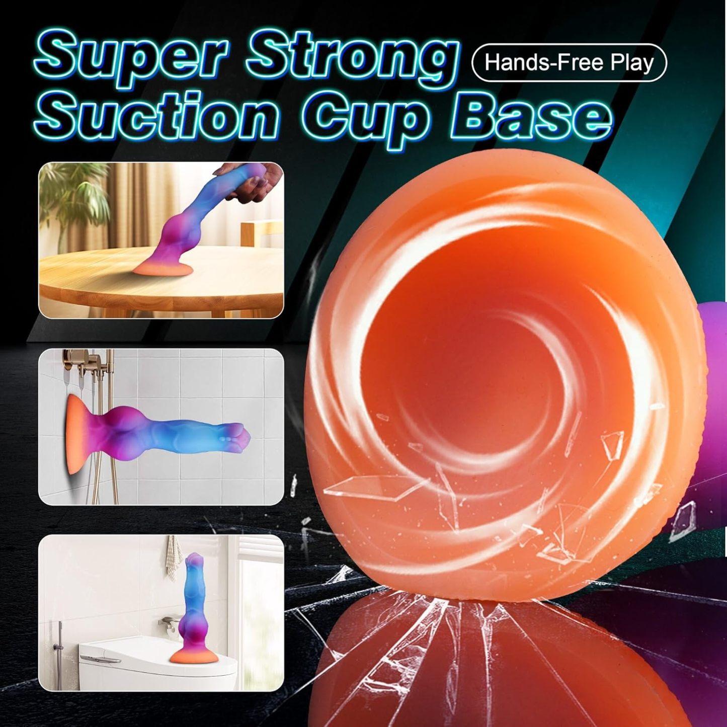 Bio Dildo 8.25 Inch Glow In The Dark Dildo, Fantasy Horse Cock Adult Toy With Dog Knot, Silicone Dragon Sex Toy With Suction Cup, Animal Alien Butt Plug For Men Women Couples
