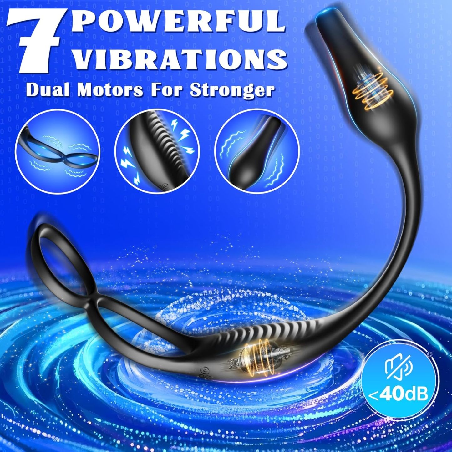 Male Sex Toy Prostate Massage - Powerful Precise Continuous Stimulate Prostate with 7 Modes APP Remote Control, Prostate Toy Male Vibrator Vibrating Penis Ring Dildo Adult Sex Toys for Couples Men