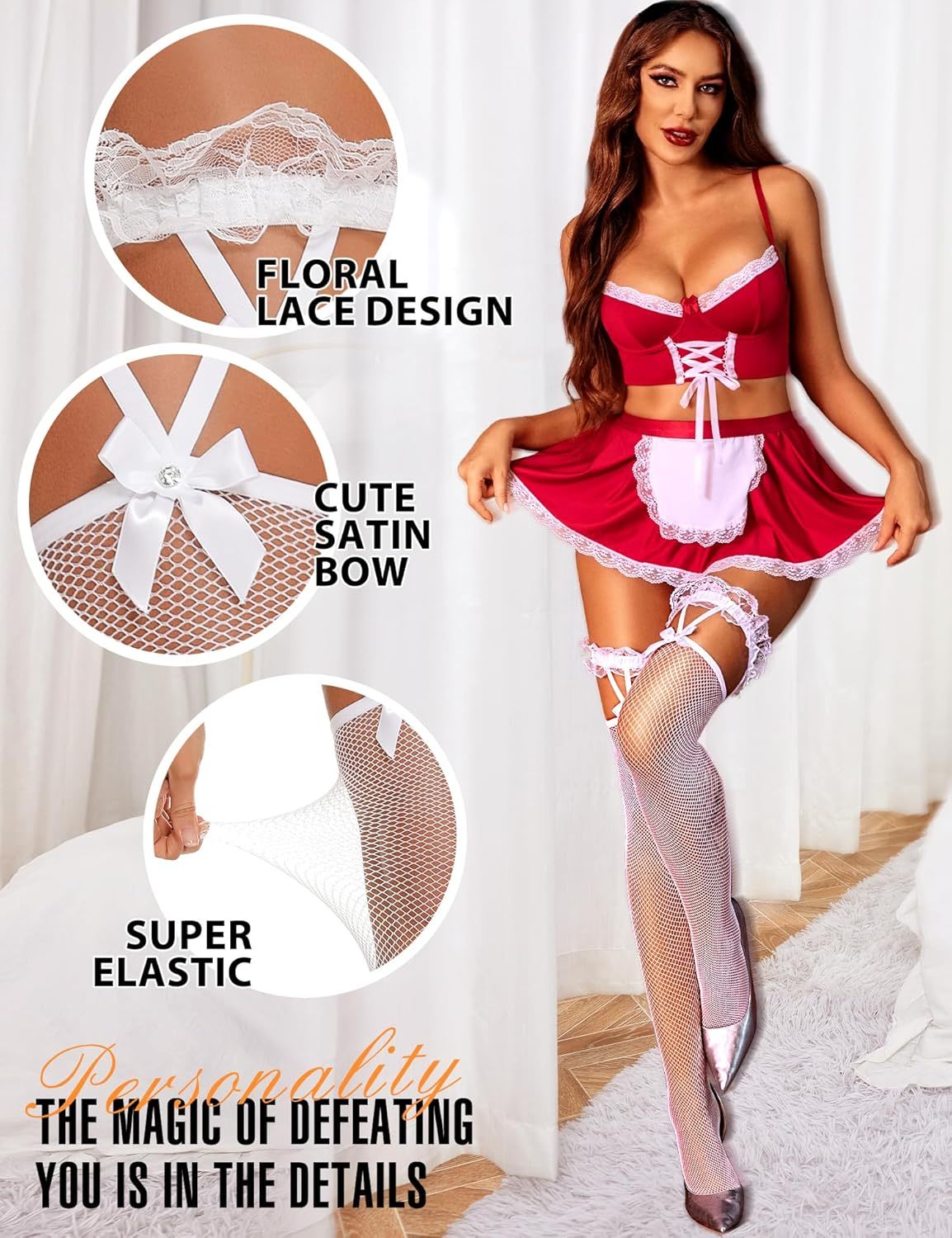 RSLOVE Women's Fishnet Stockings Sexy Thigh