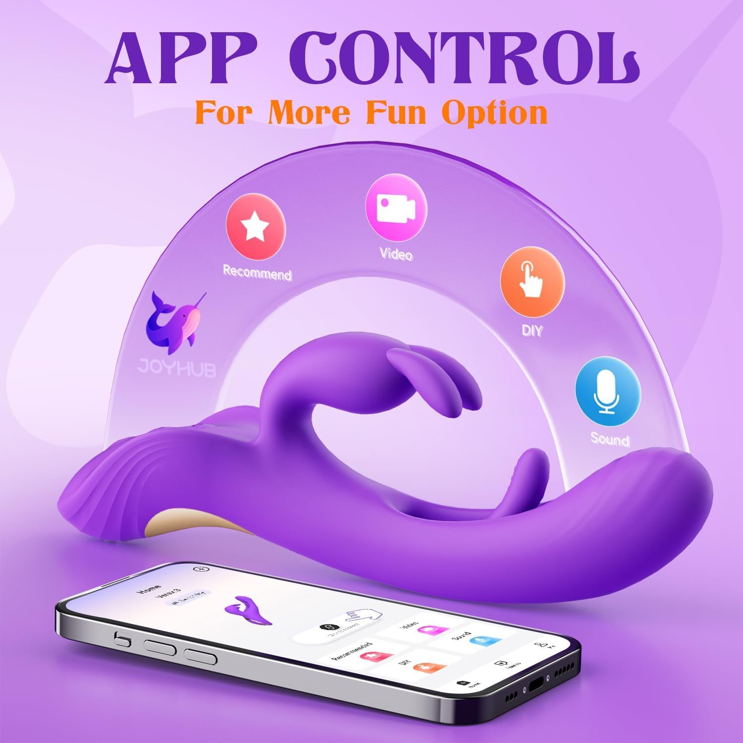 Vibrator Sex Toys for Women - 4IN1 Rabbit Vibrators Adult Toys with 7 Flapping & Vibrating & Tapping Modes, New APP G Spot Anal Thrusting Dildo, Clitoral Vibrater for Female Couples Rose Sex Toy Games