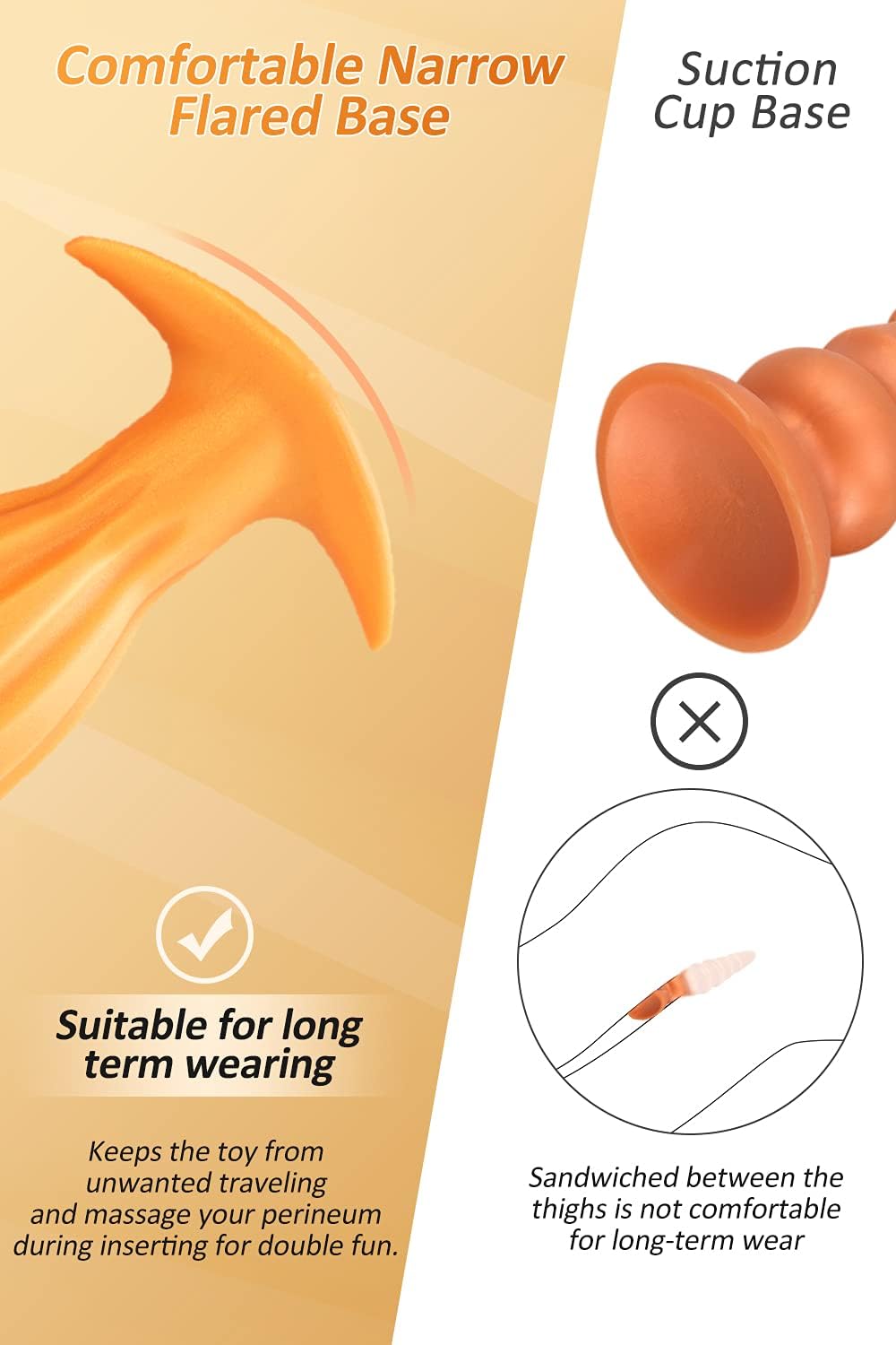 Ultra-soft anal plug flexible liquid prostate massage