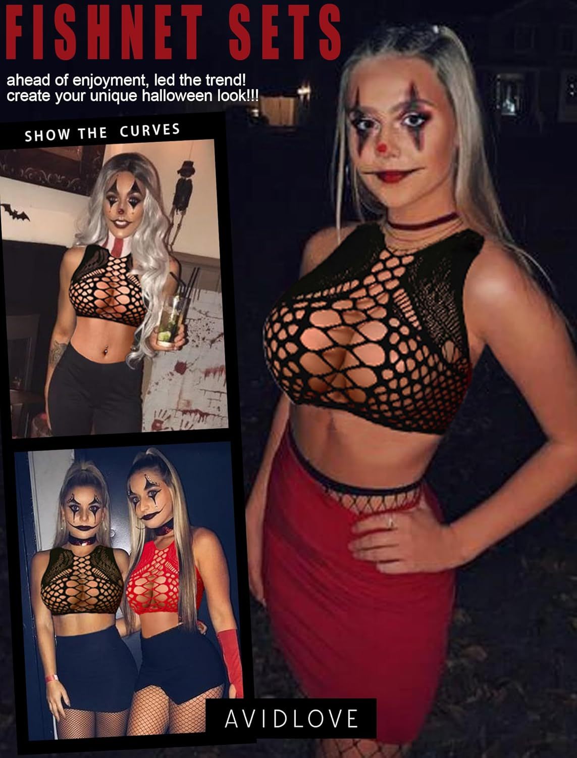 Fishnet for women sexy two piece stripper costume