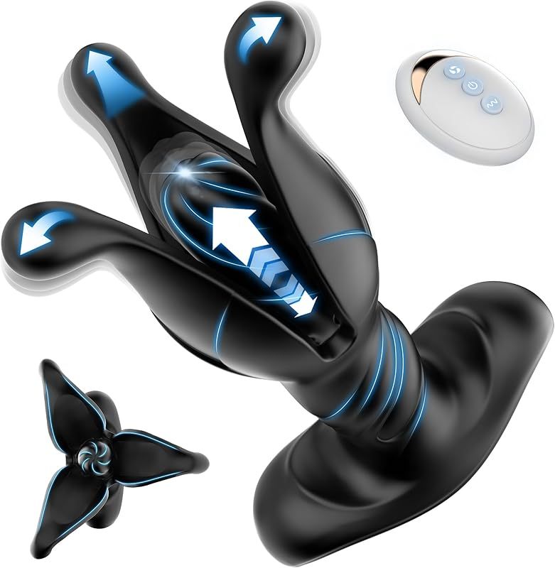 Prostate Massager Anal Toys, BEISAR Male Sex Toys for Men Sex Toy Anal Plug Adult Toys with 9 Tension Shock Flapping Thrusting Vibrating Butt Plug Male Vibrator Anal Beads Dildo for men Remote Control