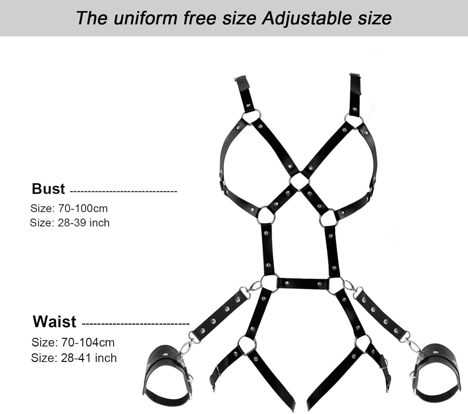 Belt PU leather body chain BDSM lingerie bondage tights girdle lingerie gothic