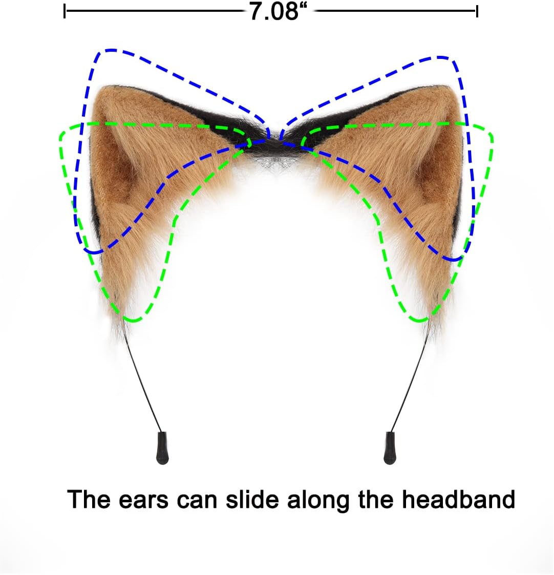 Cat Ear Wolf Fox Animal Tail Character Leather Necklace Set