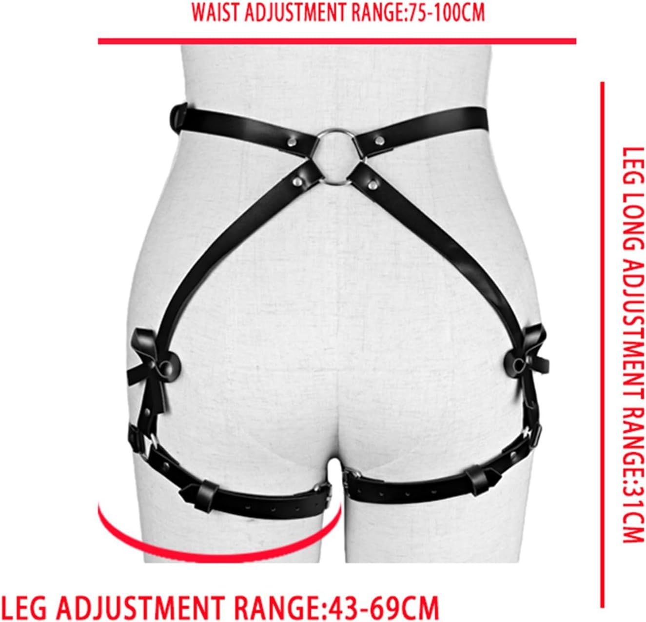 Sexy BDSM game tool leather garter for adults