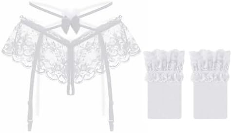 Ladies Lace Bow Crotchless Panties