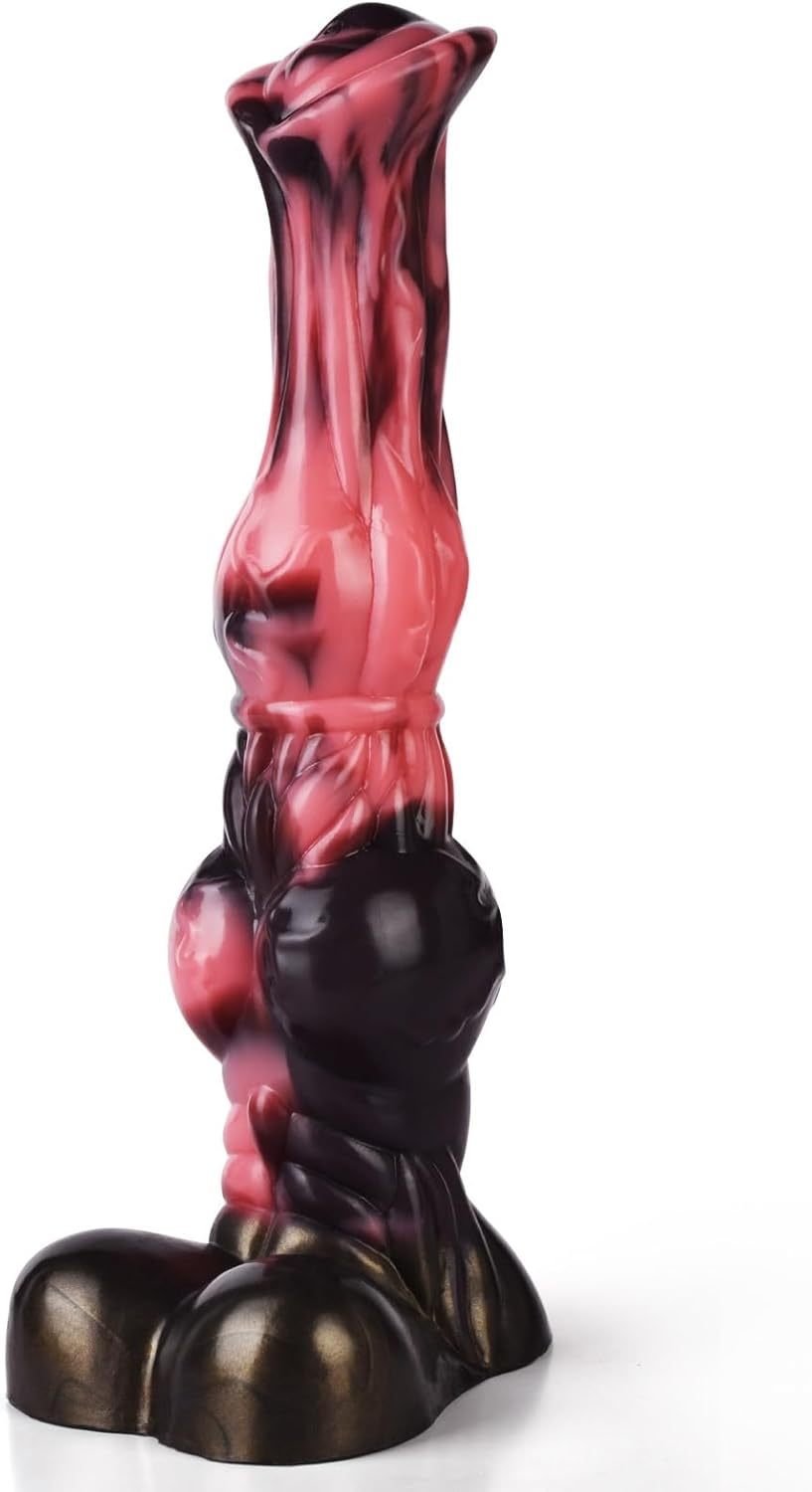 Realistic Horse Dildo Silicone Huge Monster Fantasy Animal Knotted Dildos Lifelike Texture with Thick Knot Dildo Giant Long Sex Toys 10 in Suitable for Adult Female Male Couples Anal Pulg G Spot