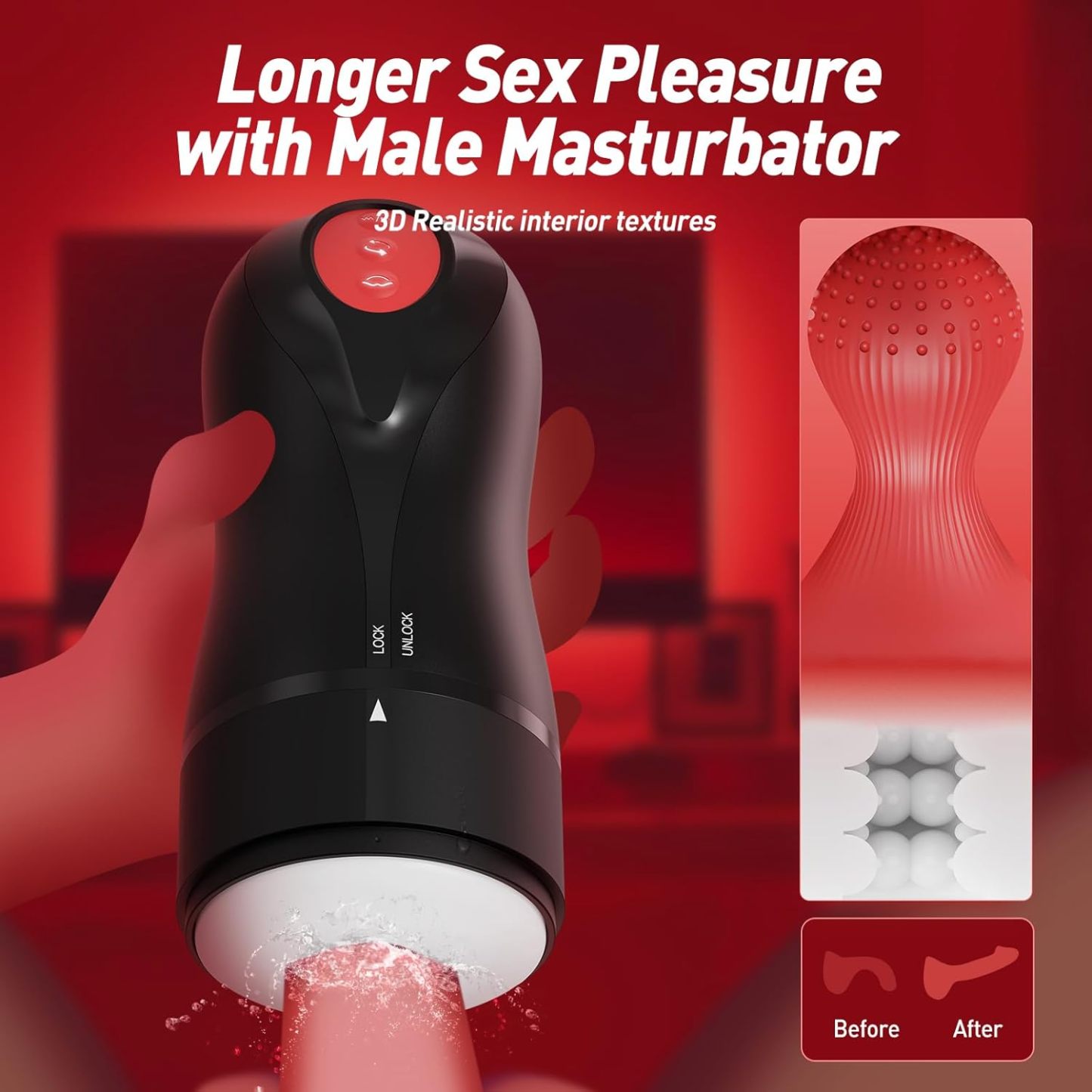 Male masturbator penis pump
