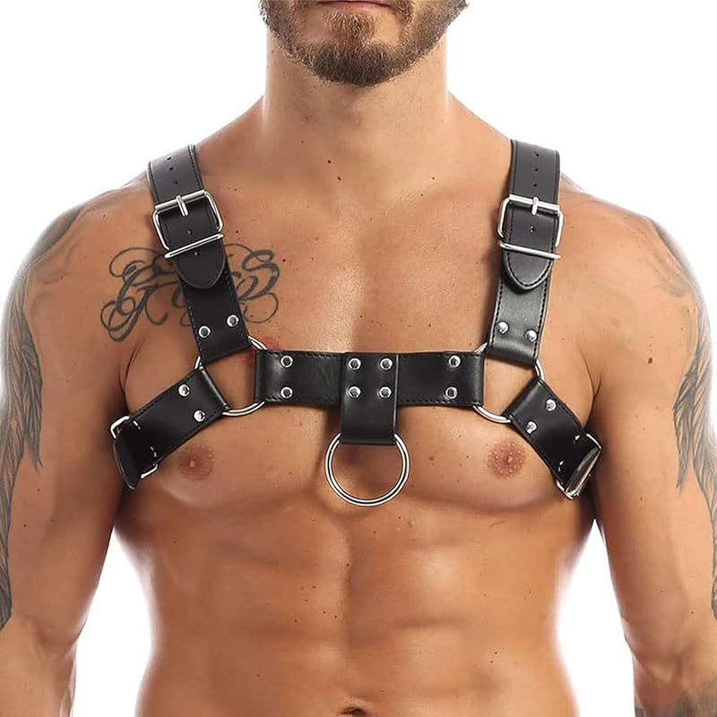 Men Adjustable Buckle Body Chest Garter Belt