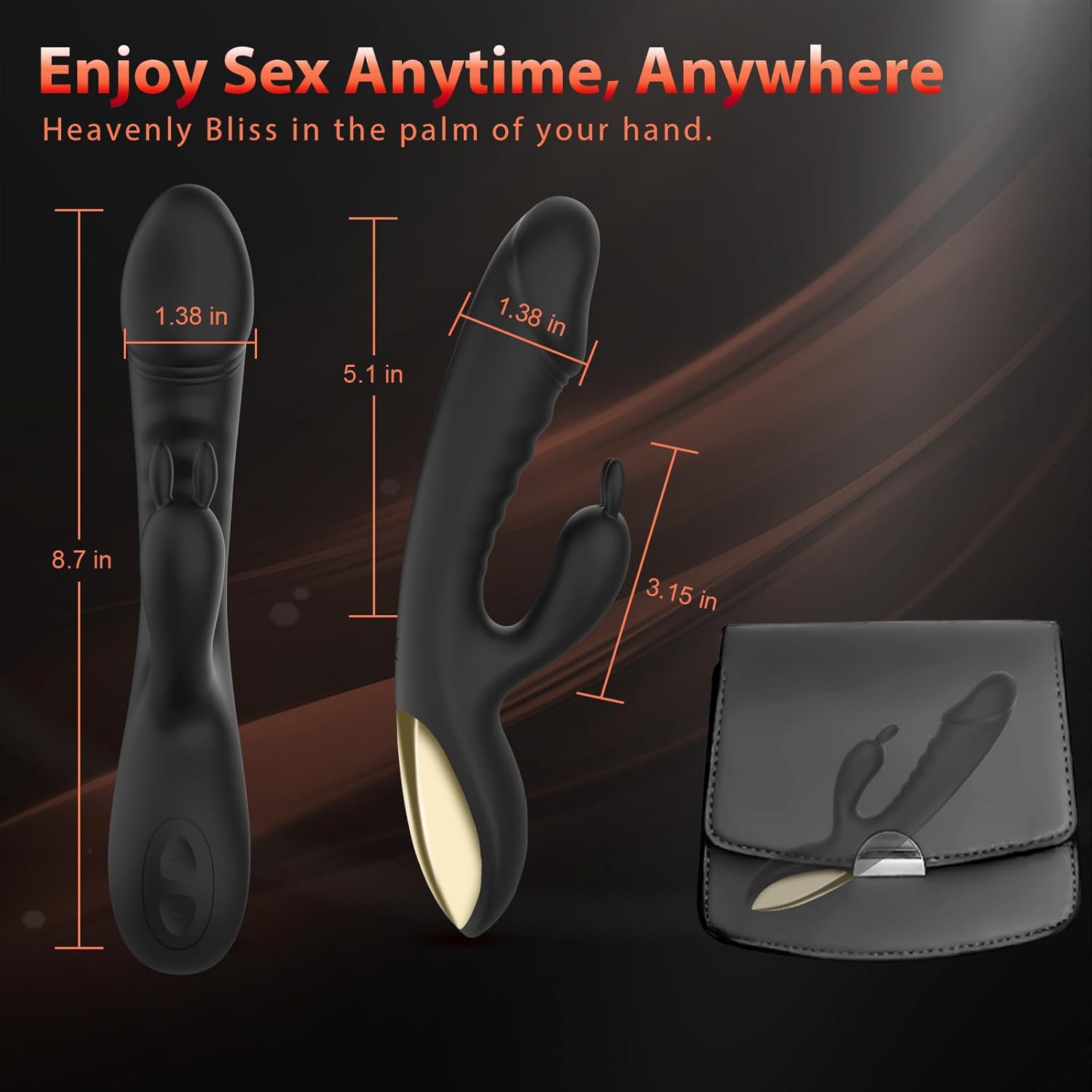 Rabbit Vibrators Adult Toy for Women - Vibrater Sexual Pleasure Tools for Women Couple Sex Toys for Female Vibrator Dildo Adult Sex Toys Nipple Anal Stimulator with 10 Vibrations Sex Swing