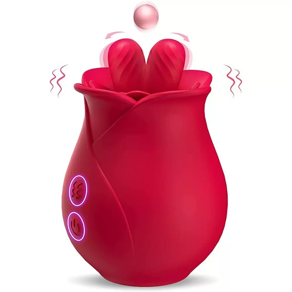 Foreign trade new Romeo Rose double tongue licking vibrator female clitoral nipple orgasm sex toys wholesale