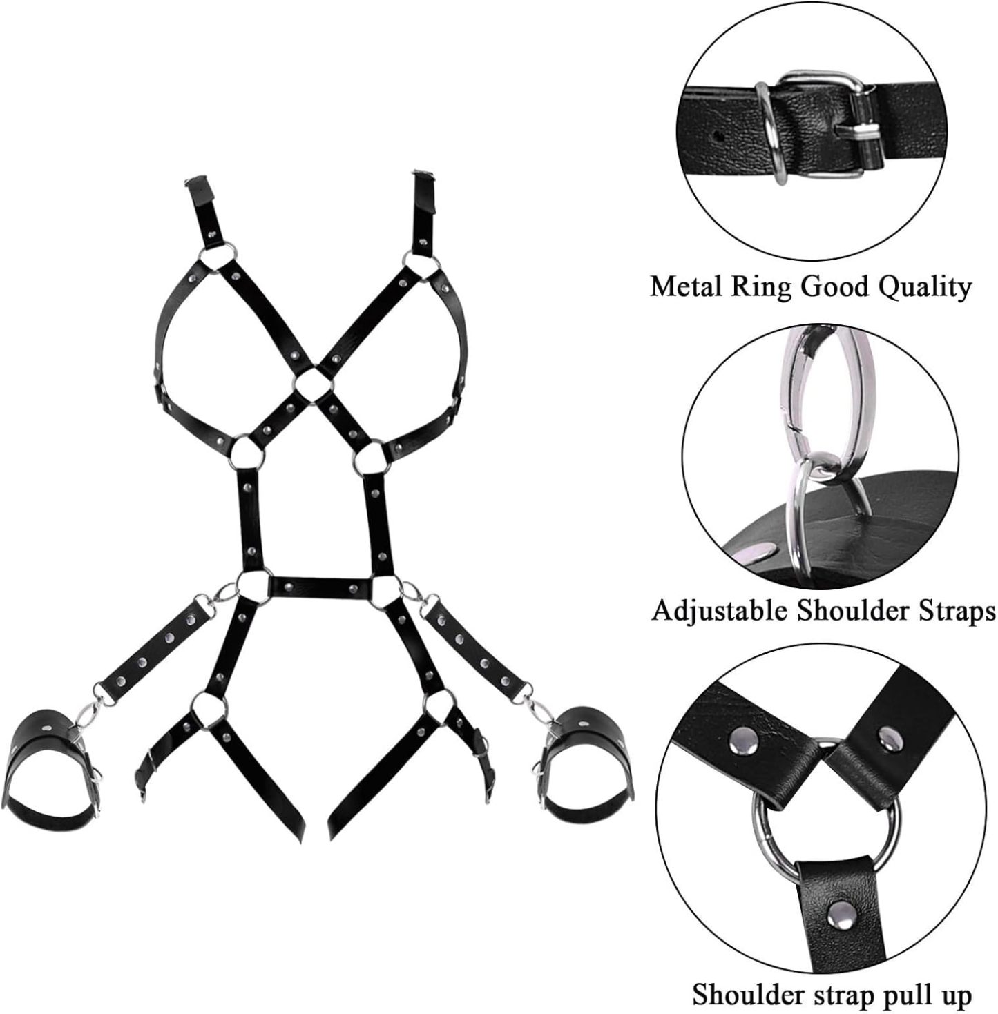 Belt PU leather body chain BDSM lingerie bondage tights girdle lingerie gothic