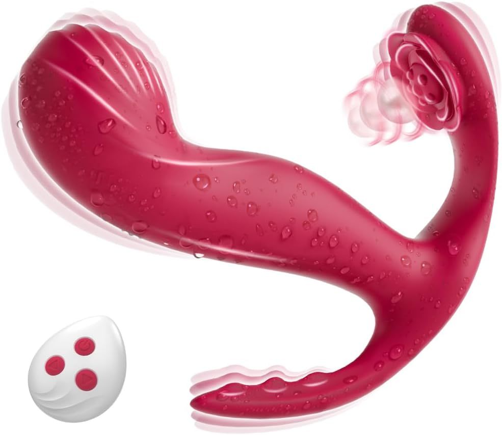 Wearable Vibrator Sex Toys for Women - 3 in 1 Panty Mini Vibrator for G Spot, Clitoral Spot and Anal Stimulation, Remote Control Adult Toys with 10 Vibration Modes for Woman Couples Pleasure