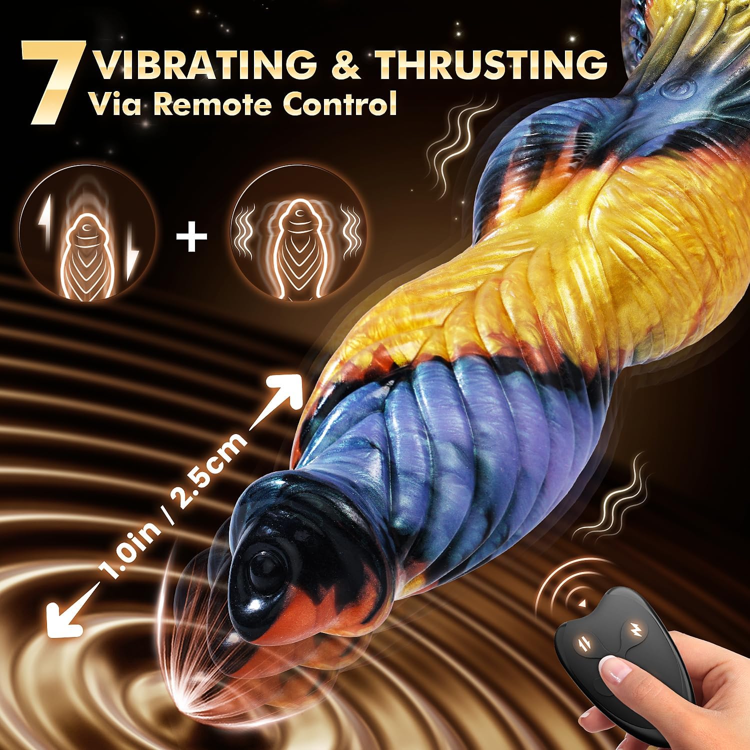 Dildo Sex Toy Vibrator - 10.2 Inch 4-in-1 for Men and Women
