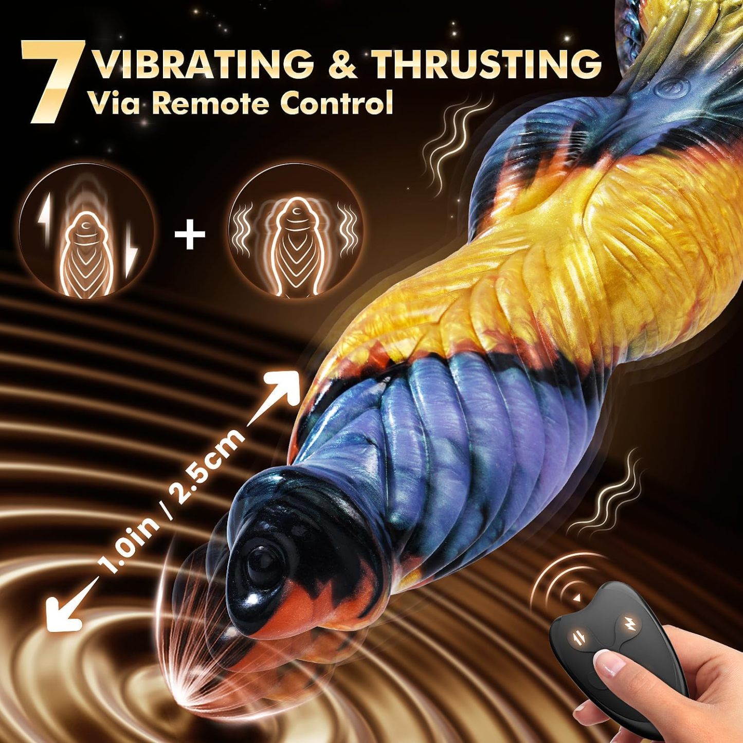 Dildo Sex Toy Vibrator - 10.2 Inch 4-in-1 for Men and Women