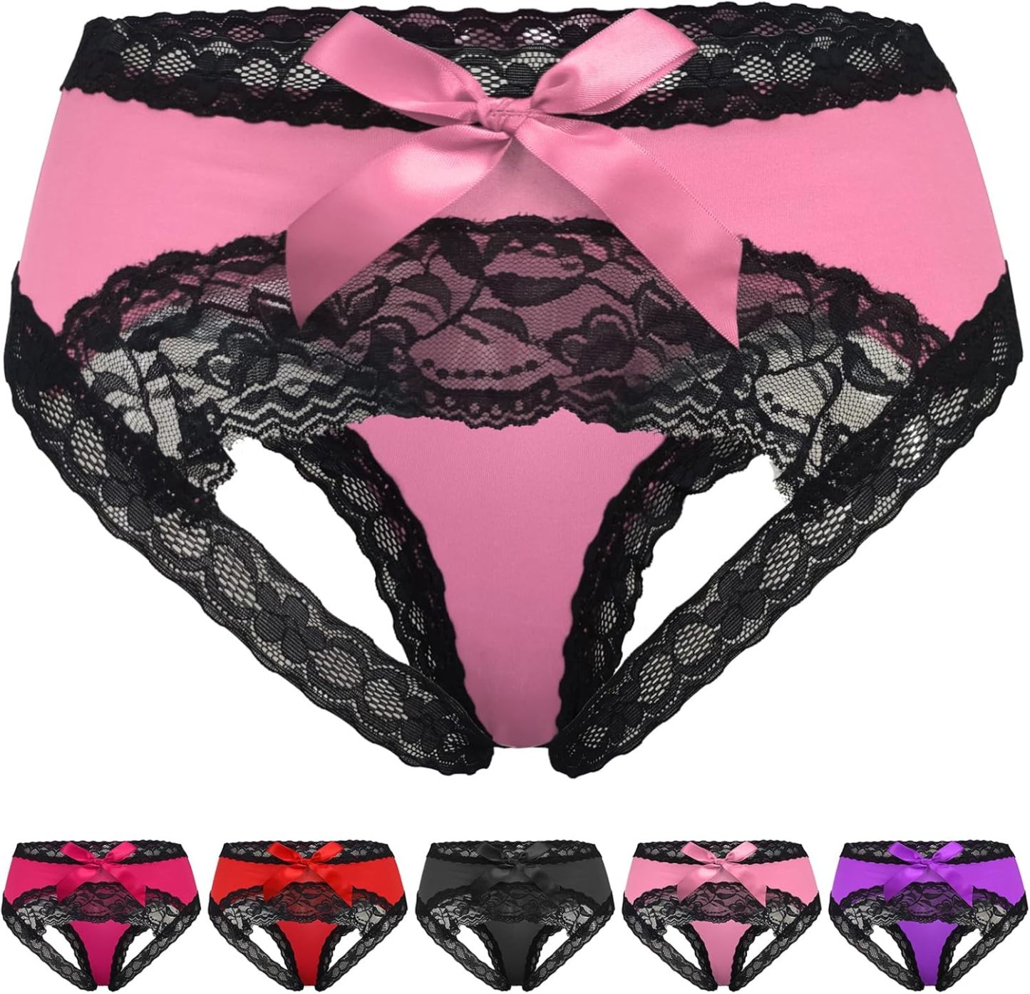 Women's Sexy Lace Panties with Bowknot