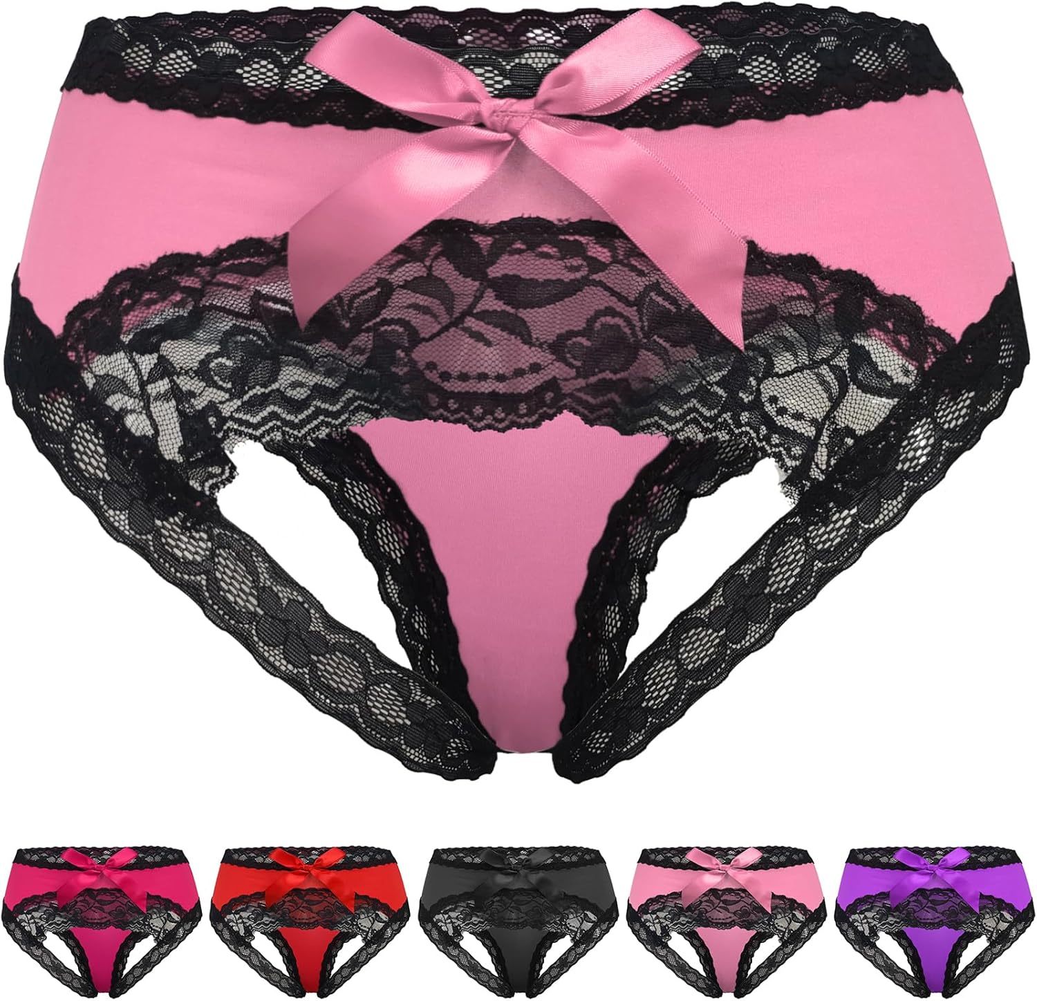 Women's Sexy Lace Panties with Bowknot