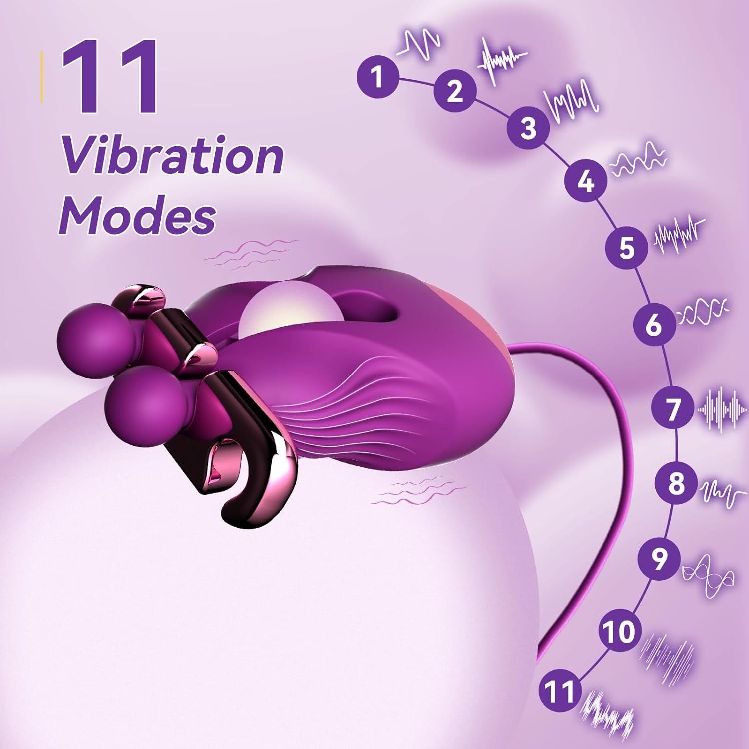 Nipple Toys Rose Sex Toy, Nipple Vibrator with 10 Vibration Modes Adjustable Rechargeable Vibrating Nipple Clamps Adult Toys for Couples or Women BDSM Sex Pleasure
