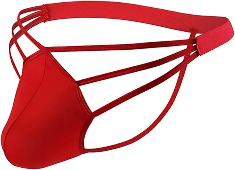 AOWAWO Men's Sexy Ice Silk Thong