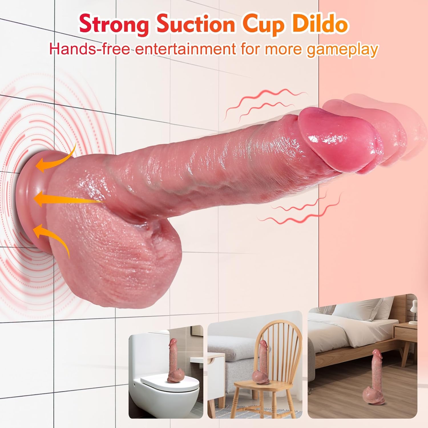 Thrusting Dildo Vibrator Sex Toys - Adult Toys Suction Cup Silicone Dildo Penis Vibrator with 7 Thrusting & 7 Vibrating Heating Modes, Women Couples Female Sex Toys for G-Spot Anal Vagina Stimulation