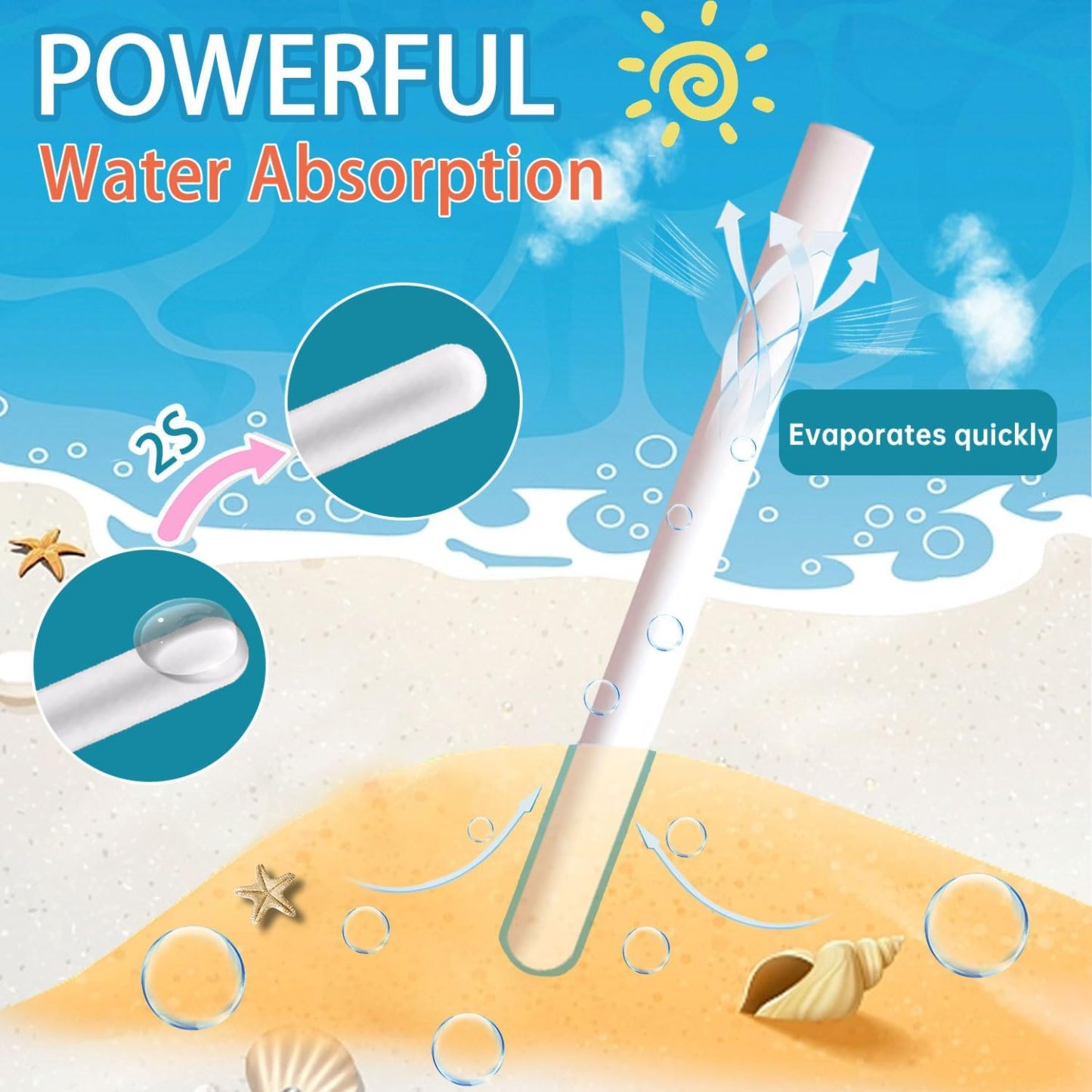 2Pcs Drying Sticks for Male Masturbator, Unbreakable Drying Rod for Sex Dolls Pocket Pussy, Reusable Water Absorption Rod Sex Toy Accessories for Male Adult Sex Toys