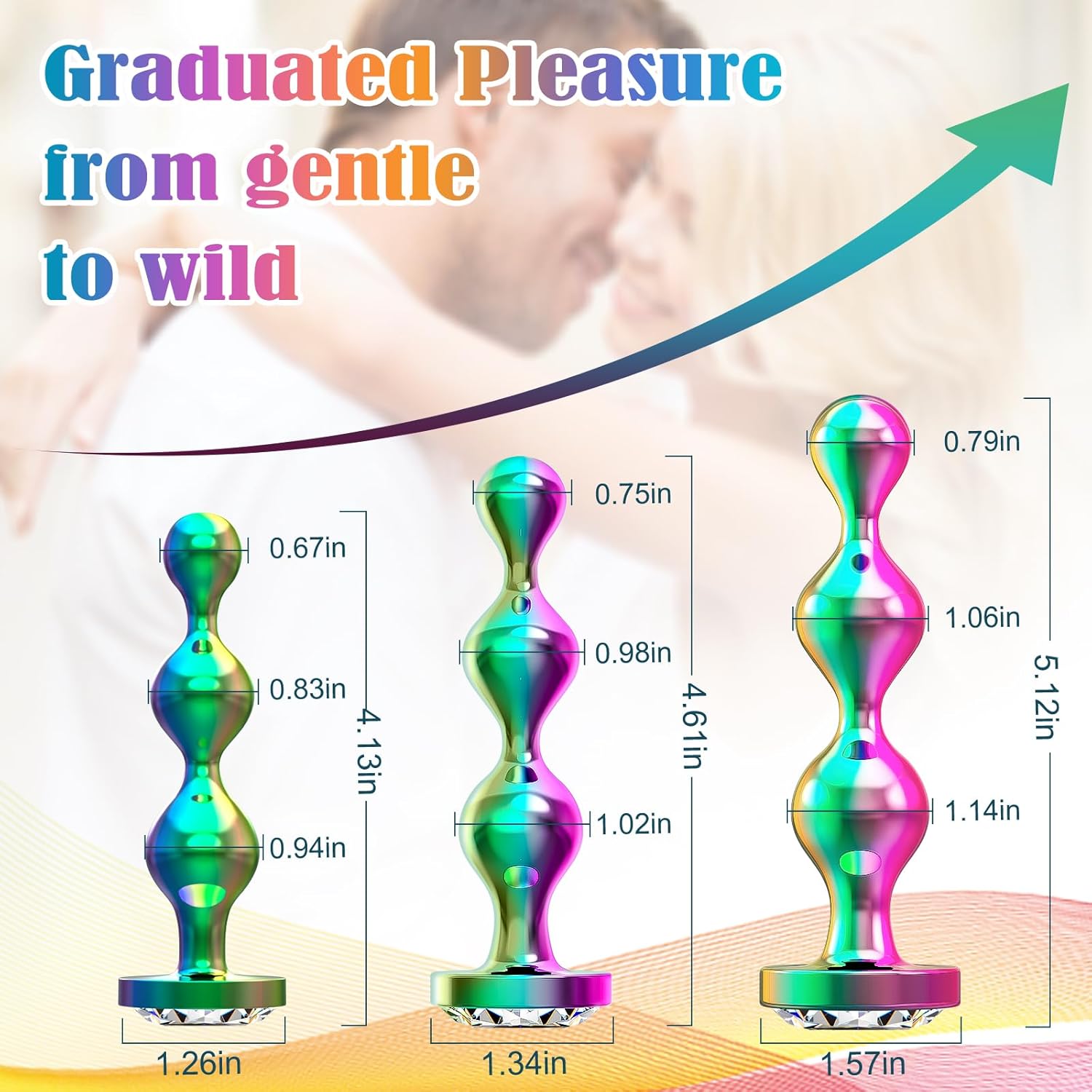 Anal plug sex toy anal trainer 3-piece set for men, women and couples