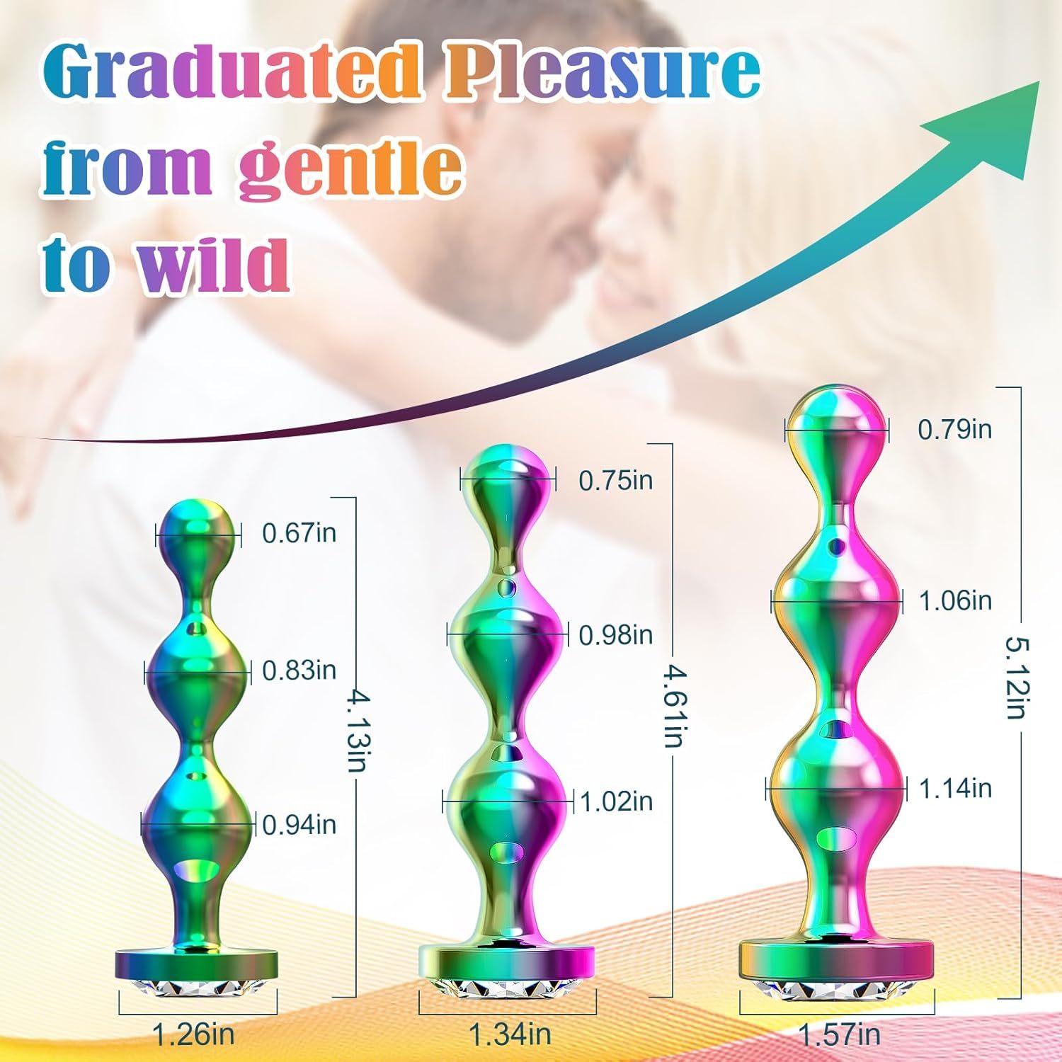 Anal plug sex toy anal trainer 3-piece set for men, women and couples