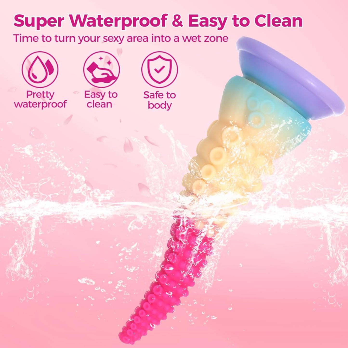 Long tapered tentacles fantasy octopus sex toy