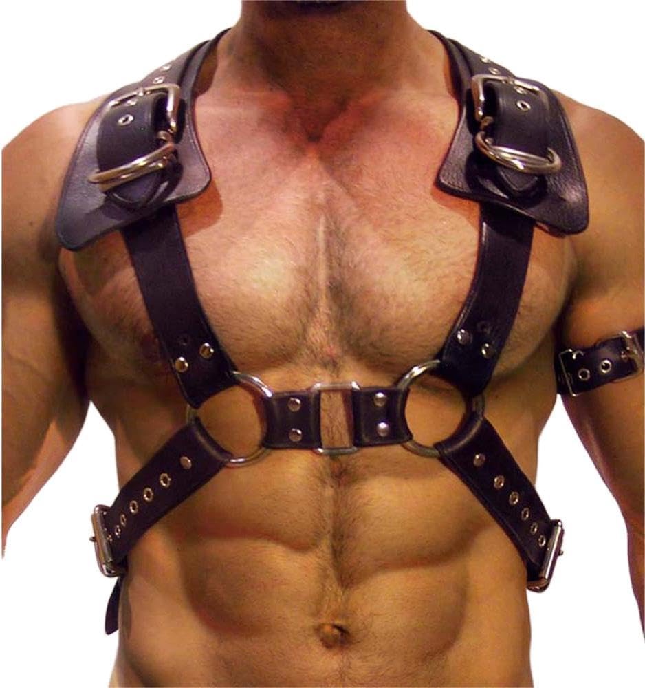 Corset harness with adjustable waist belt PU leather