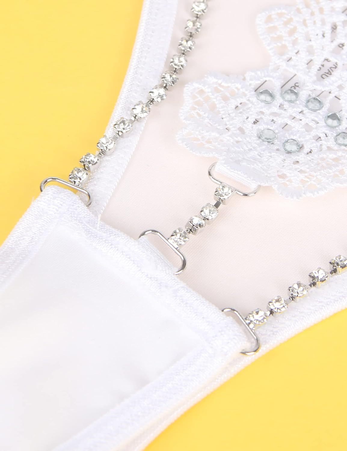 Women's sexy thong with beads, plus size lace T-string overalls