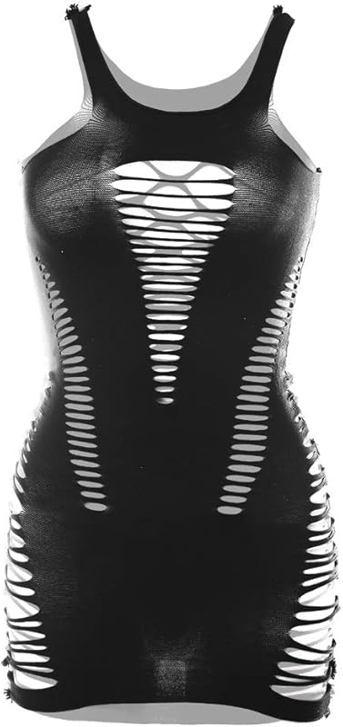 Womens Babydoll Hollow Fishnet Lingerie Hot Mini Dress Tube Chemise Bodysuit